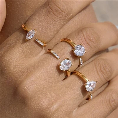 แหวนข้อมือเปิดโค้งอ่อน