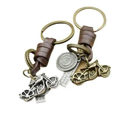 พวงกุญแจมอเตอร์ไซค์ Steampunk|พวงกุญแจจักรยานหนังถัก