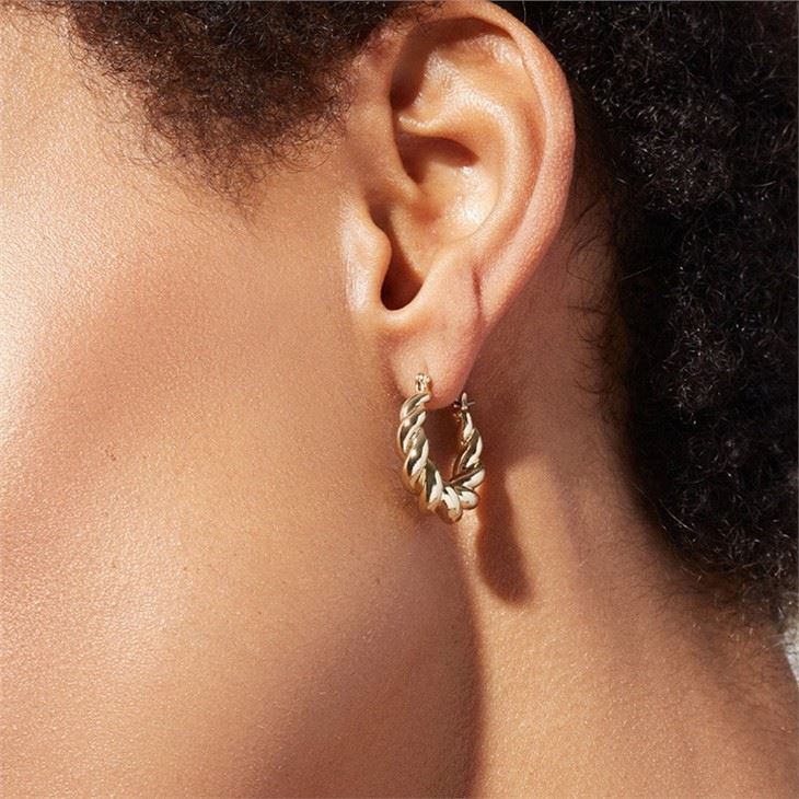 rope hoop earrings gold