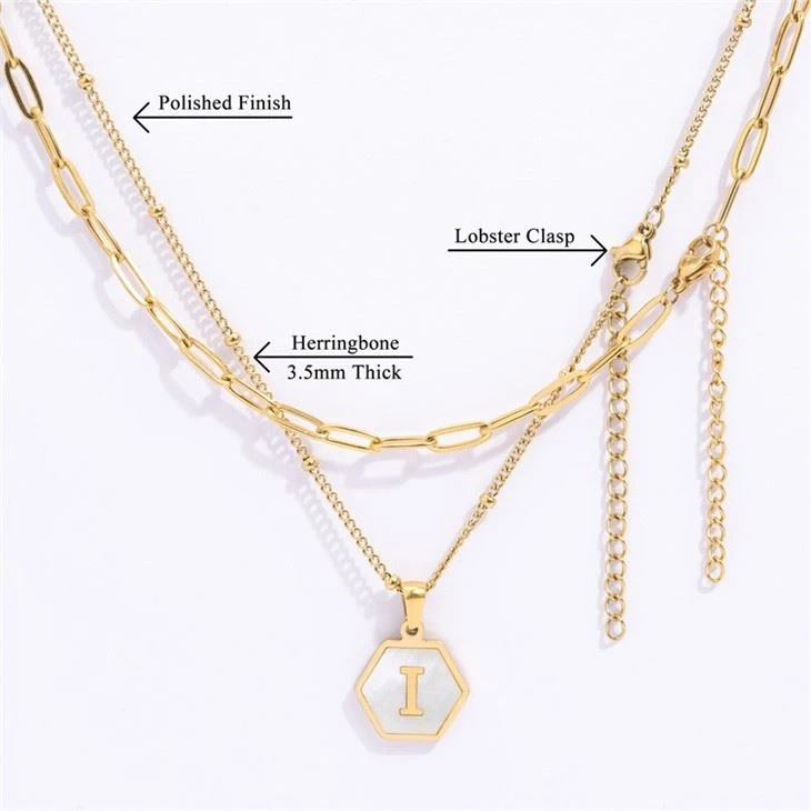 stainless steel letter jewelry