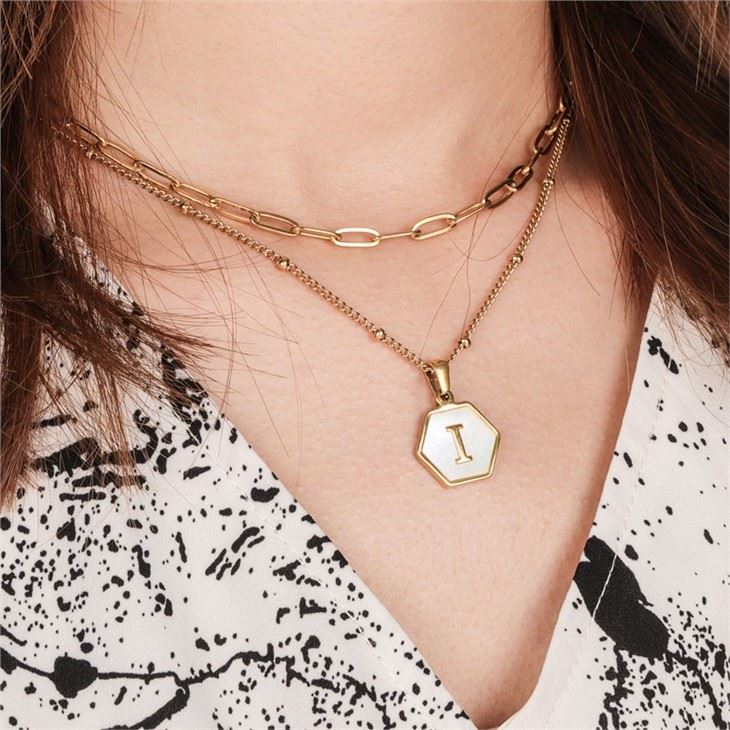 layered paperclip necklace