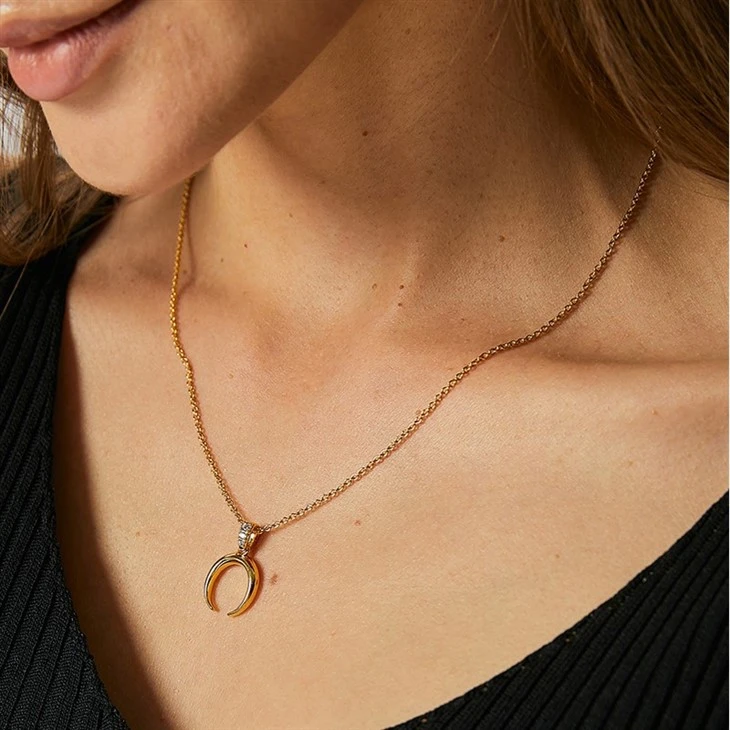 crescent moon pendant necklace