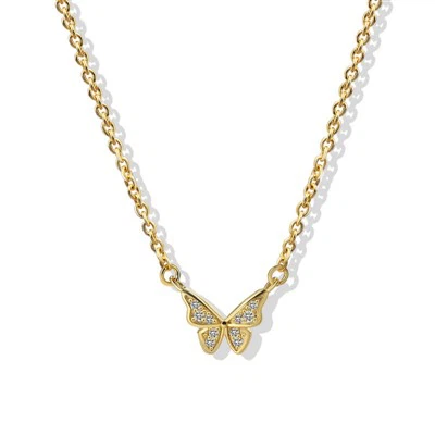 สร้อยคอจี้รูปผีเสื้อ Cubic Zirconia
