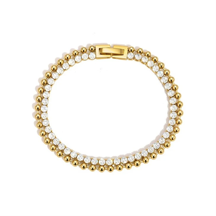 CZ Bead Tennis Bracelet factory