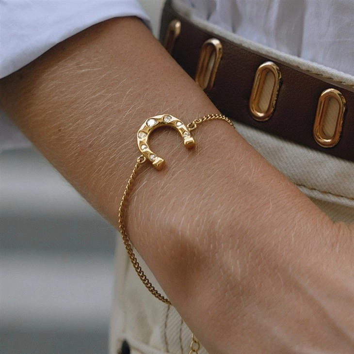 CZ Horseshoe Link Bracelet factory
