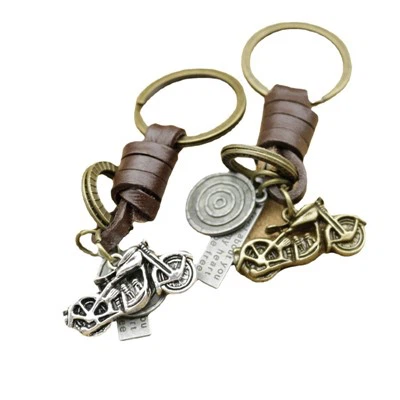 พวงกุญแจมอเตอร์ไซค์ Steampunk|พวงกุญแจจักรยานหนังถัก