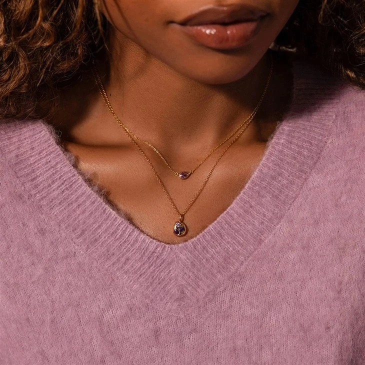 Vintage Birthstone Pendant Necklace factory