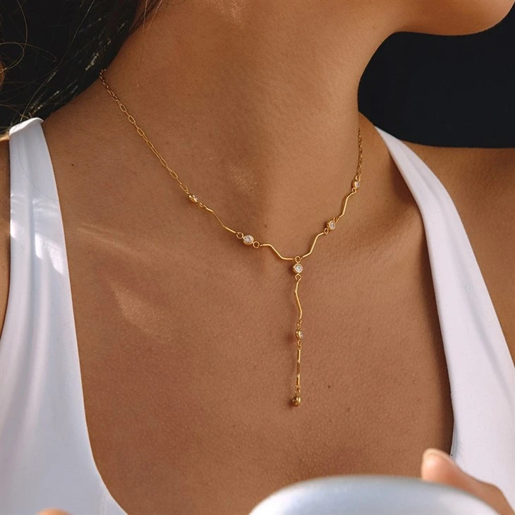 Y Drop Sparkle Necklace suppliers
